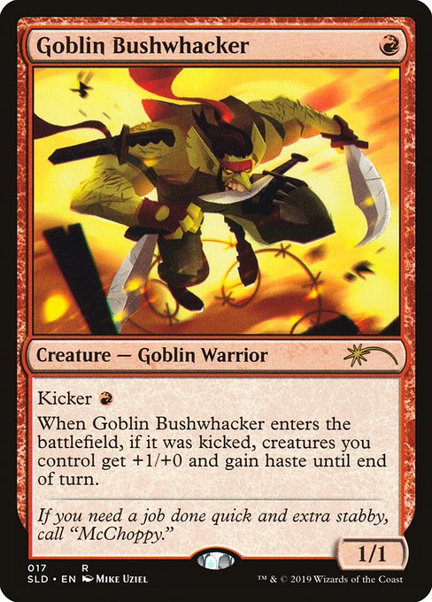 (017)《ゴブリンの奇襲隊/Goblin Bushwhacker》[SLD] 赤R